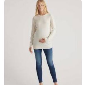 Quince 100% Cashmere Maternity Crew Neck Sz M